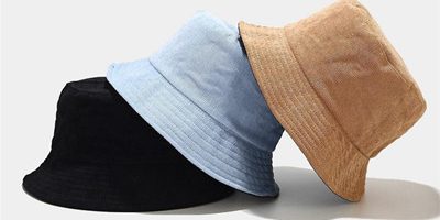 High Quality Custom Logo Courdoroy Bucket Hat (1)_副本