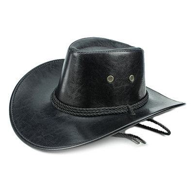 Men western leather cowboy hat (1)_副本