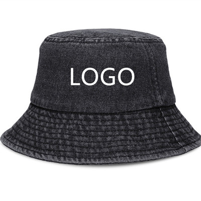Wholesale Denim plain Bucket Hat (1)_副本