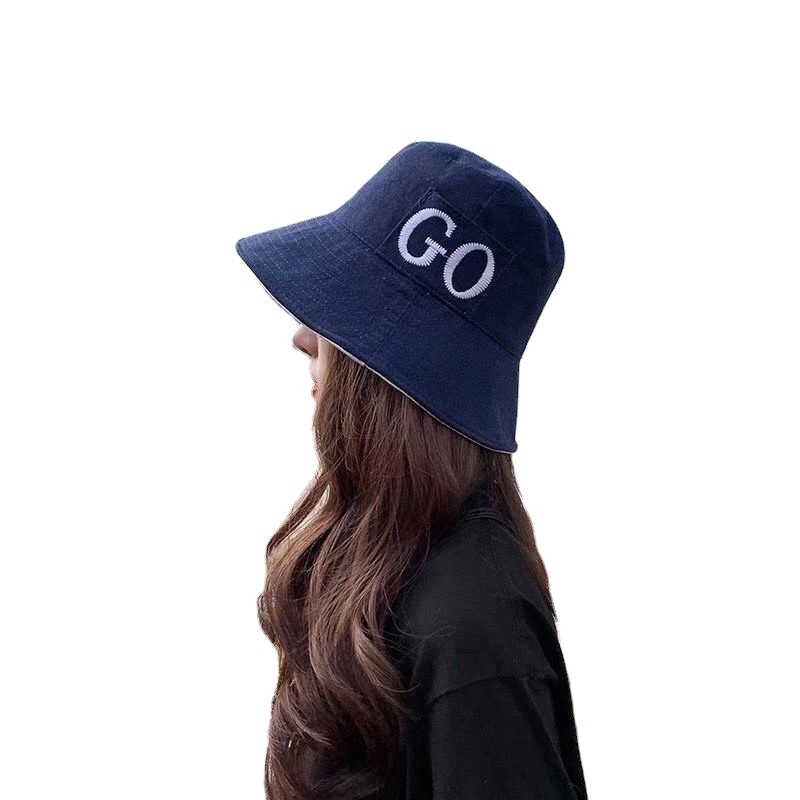 Wholesale 100 cotton black plain bucket hats