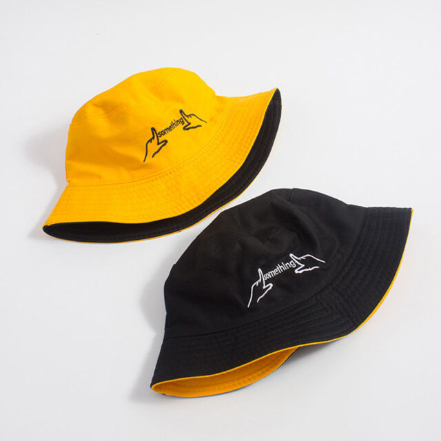 cotton bucket hat with embroidery