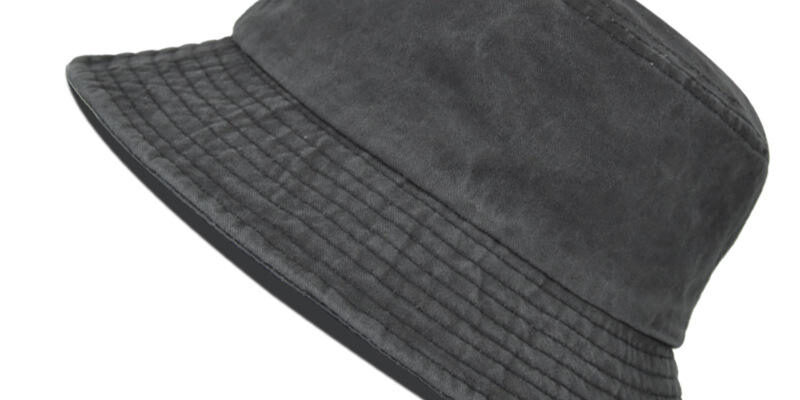 Bulk Vintage Washed Black Denim Bucket Hat with Embroidery (2) denim bucket hat with embroidery