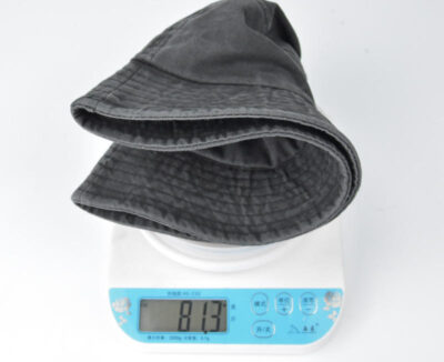 denim bucket hat with embroidery