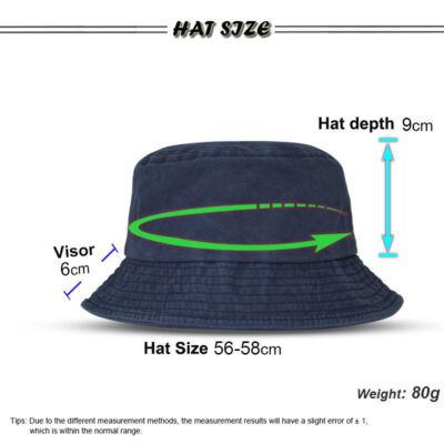 denim bucket hat with embroidery