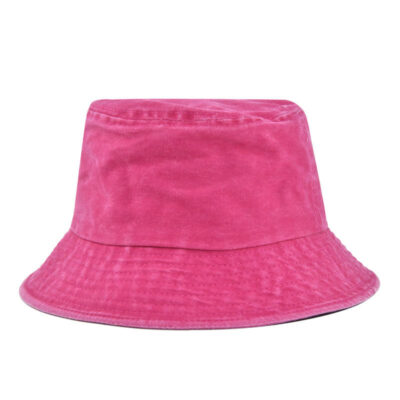 denim bucket hat with embroidery