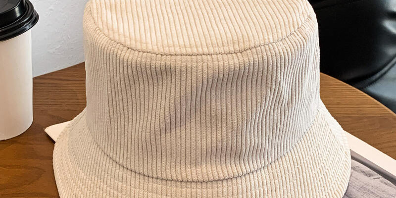 Corduroy Visor Bucket Hat with Custom Embroidery Logo (1) bucket hat with custom logo embroidery