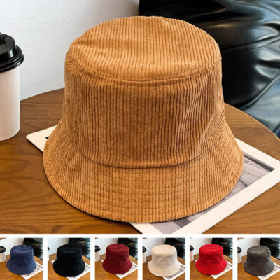 bucket hat with custom logo embroidery