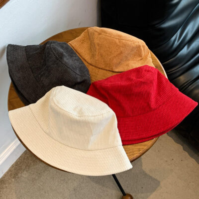 bucket hat with custom logo embroidery