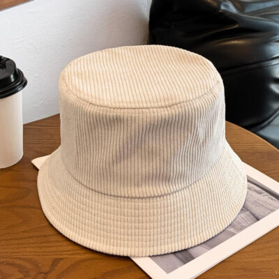 bucket hat with custom logo embroidery