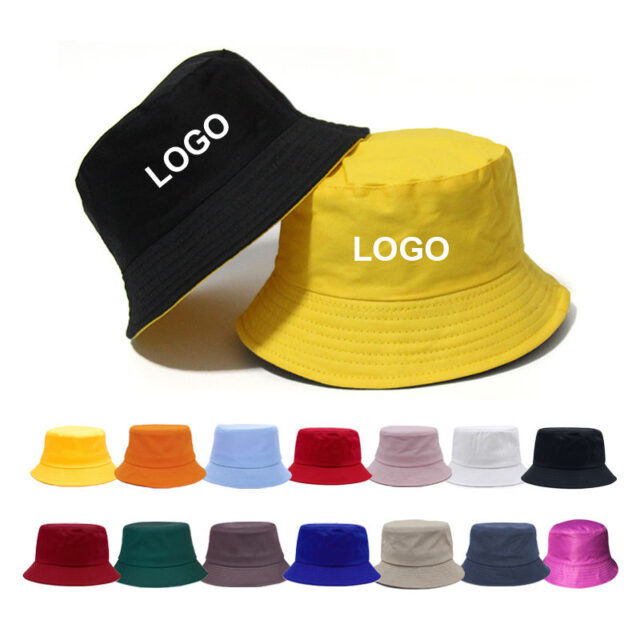 cotton bucket hat with embroidery