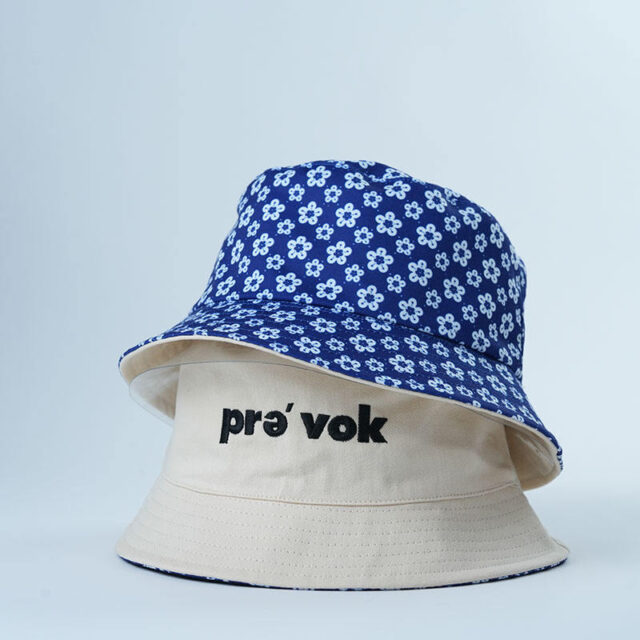 cotton bucket hat with flower design