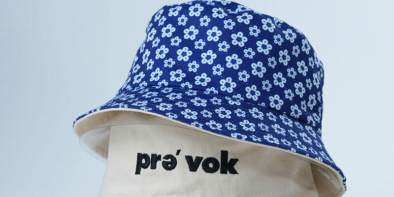 Custom Cotton Reversible Bucket Hat with Flower Embroidery (1) cotton bucket hat with flower design
