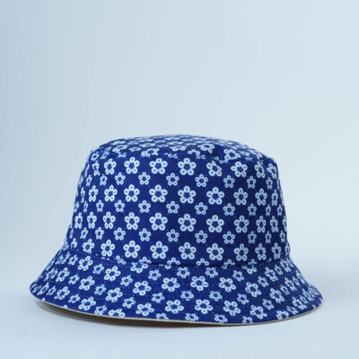 cotton bucket hat with flower design