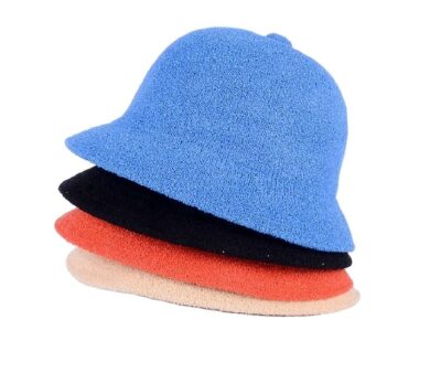 blank terry cloth bucket hat