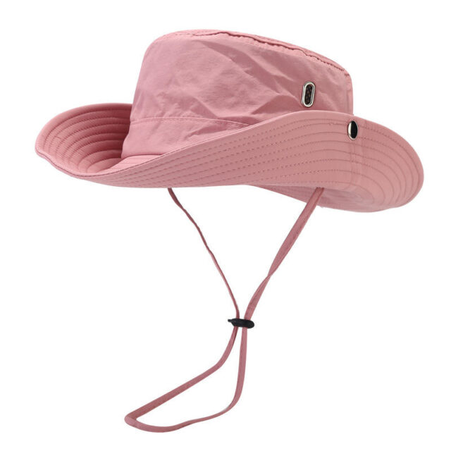nylon cowboy wide brim bucket hat