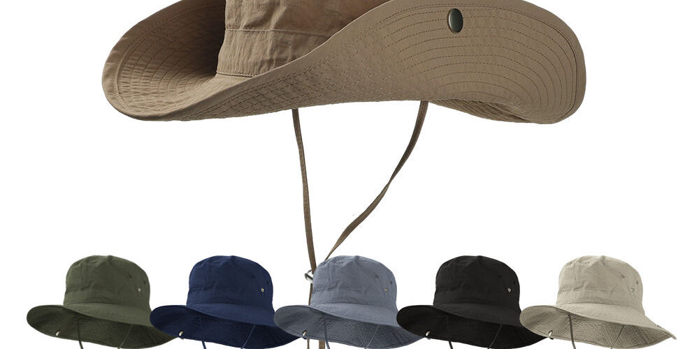 Custom Quick Dry Nylon Boonie Bucket Hat with Wide Brim (1) nylon boonie bucket hat with wide brim