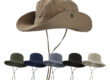 nylon boonie bucket hat with wide brim
