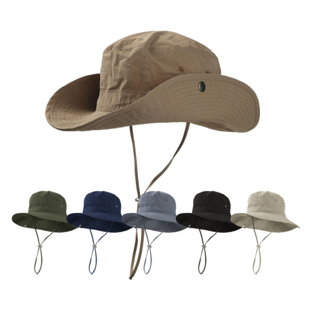 Custom Quick Dry Nylon Boonie Bucket Hat with Wide Brim (1) nylon boonie bucket hat with wide brim