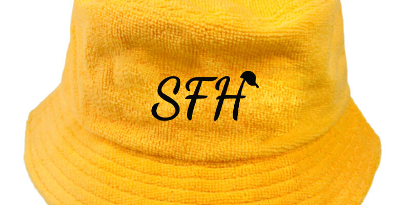 Custom Terry Cloth Bucket Hat with Embroidery Logo Design (1) bucket hat with embroidery logo