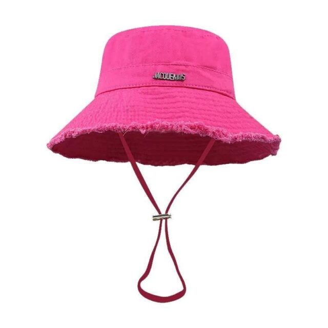 wide brim cotton bucket hat