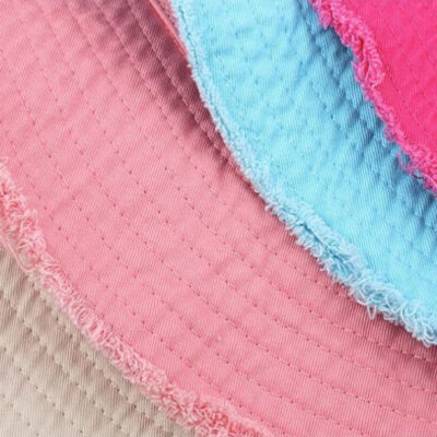 wide brim cotton bucket hat