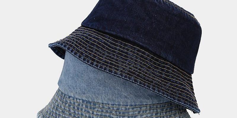 Custom Vintage Washed Denim Distressed Bucket Hat Design (4) distressed denim bucket hat