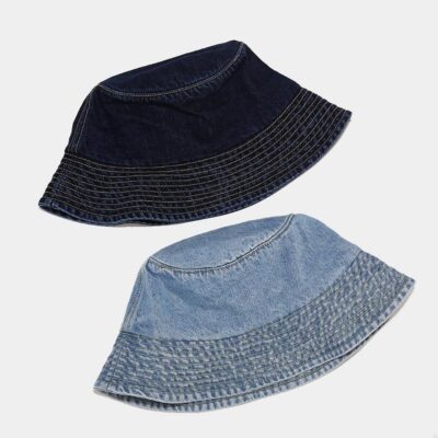 distressed denim bucket hat