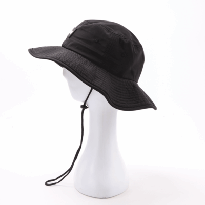 nylon bucket hat with wide brim
