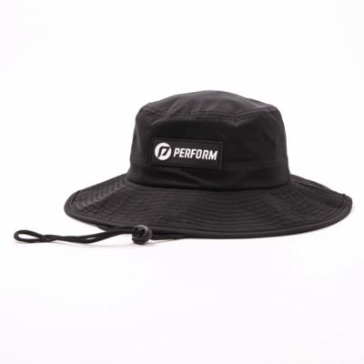nylon bucket hat with wide brim