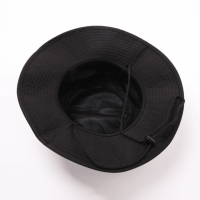 nylon bucket hat with wide brim