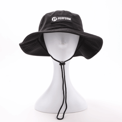 nylon bucket hat with wide brim