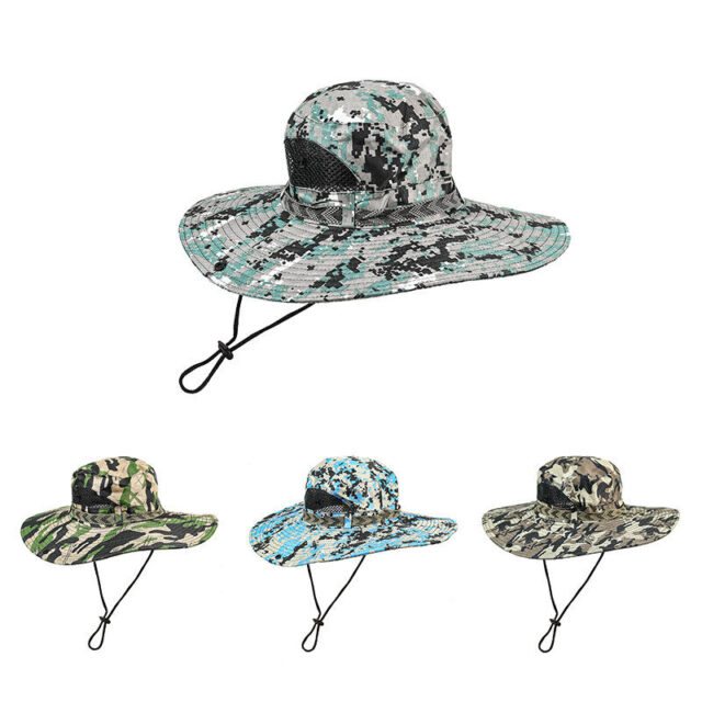 Nylon camouflage bucket hat