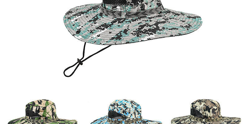 Nylon Camouflage Bucket Hat for Hunting Hiking & Fishing (6) Nylon camouflage bucket hat