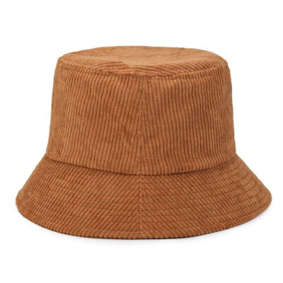 Plush winter corduroy bucket hat
