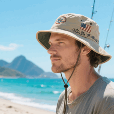 corduroy bucket hat with logo