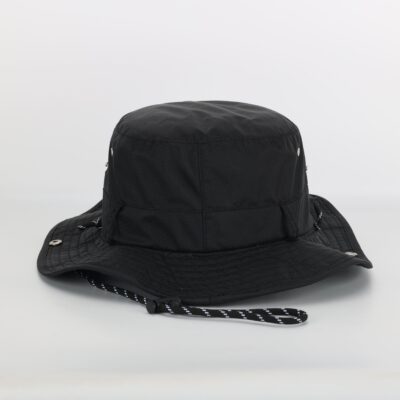 terry cloth wide brim bucket hat