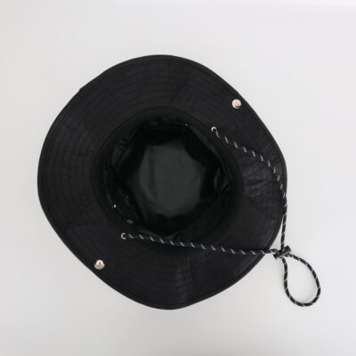 terry cloth wide brim bucket hat