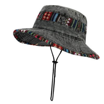 UPF 50+ denim cotton bucket hat