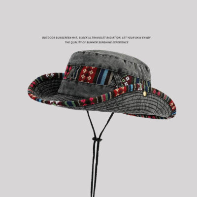 UPF 50+ denim cotton bucket hat