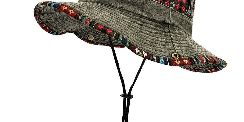 Unisex Denim Cotton Bucket Hat with UPF 50+ Sun Protection (6) UPF 50+ denim cotton bucket hat