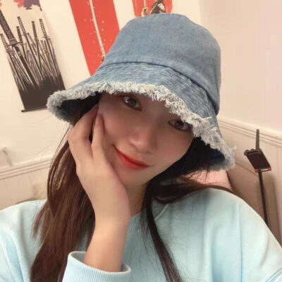 denim fisherman bucket hat