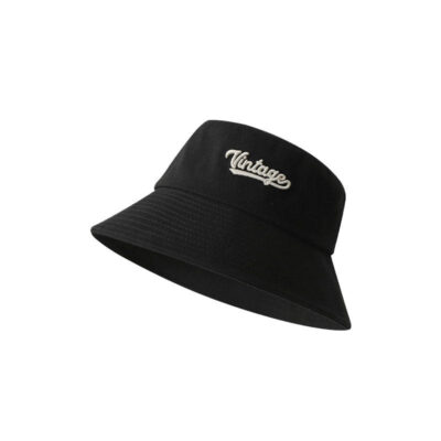 corduroy bucket hat with embroidery
