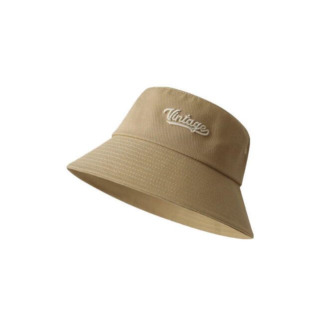 corduroy bucket hat with embroidery
