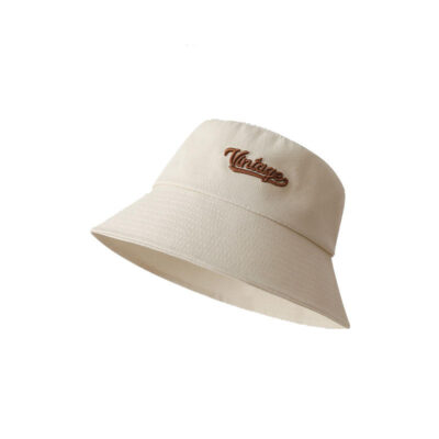 corduroy bucket hat with embroidery