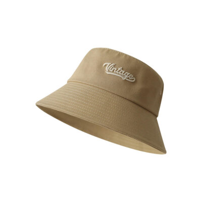 corduroy bucket hat with embroidery