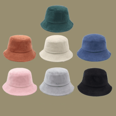 Warm corduroy bucket hat