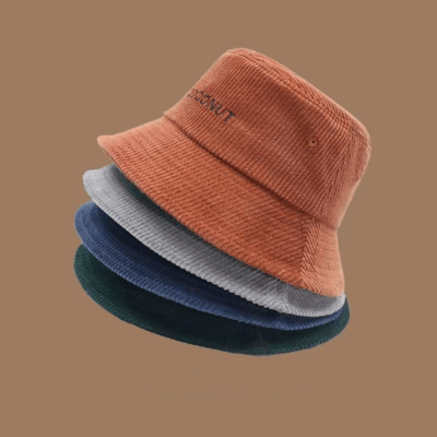 Warm corduroy bucket hat