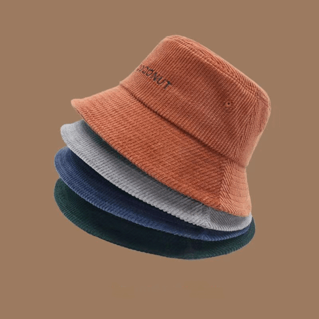 Warm corduroy bucket hat
