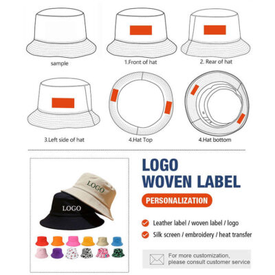corduroy bucket hat with logo