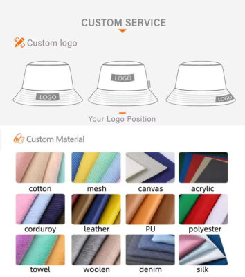 corduroy bucket hat with logo